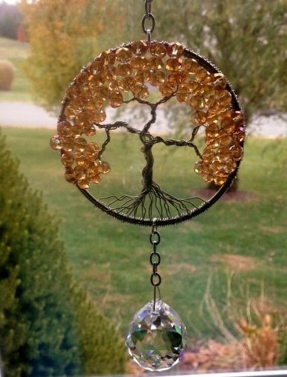 Crystal Tree Of Life Sun Catchers Fung Shui by MyCrystalForest