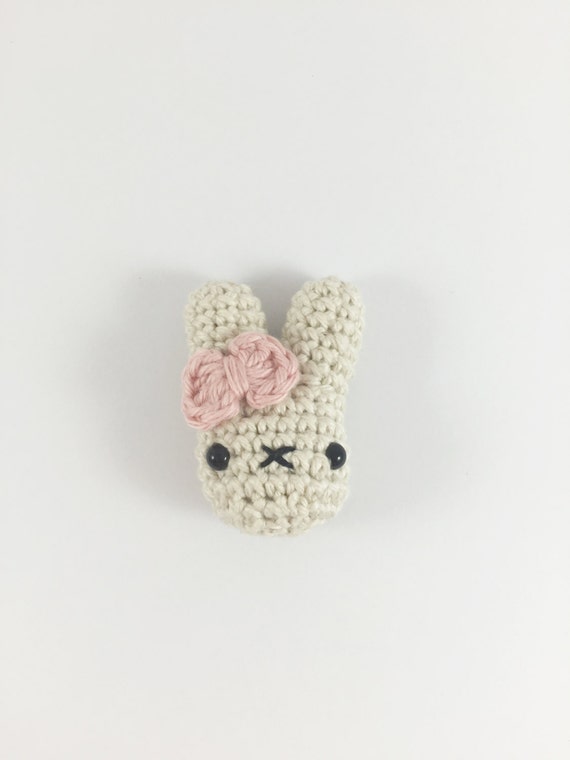 Crocheted Bunny Brooch/Pin crochet brooch crochet pin
