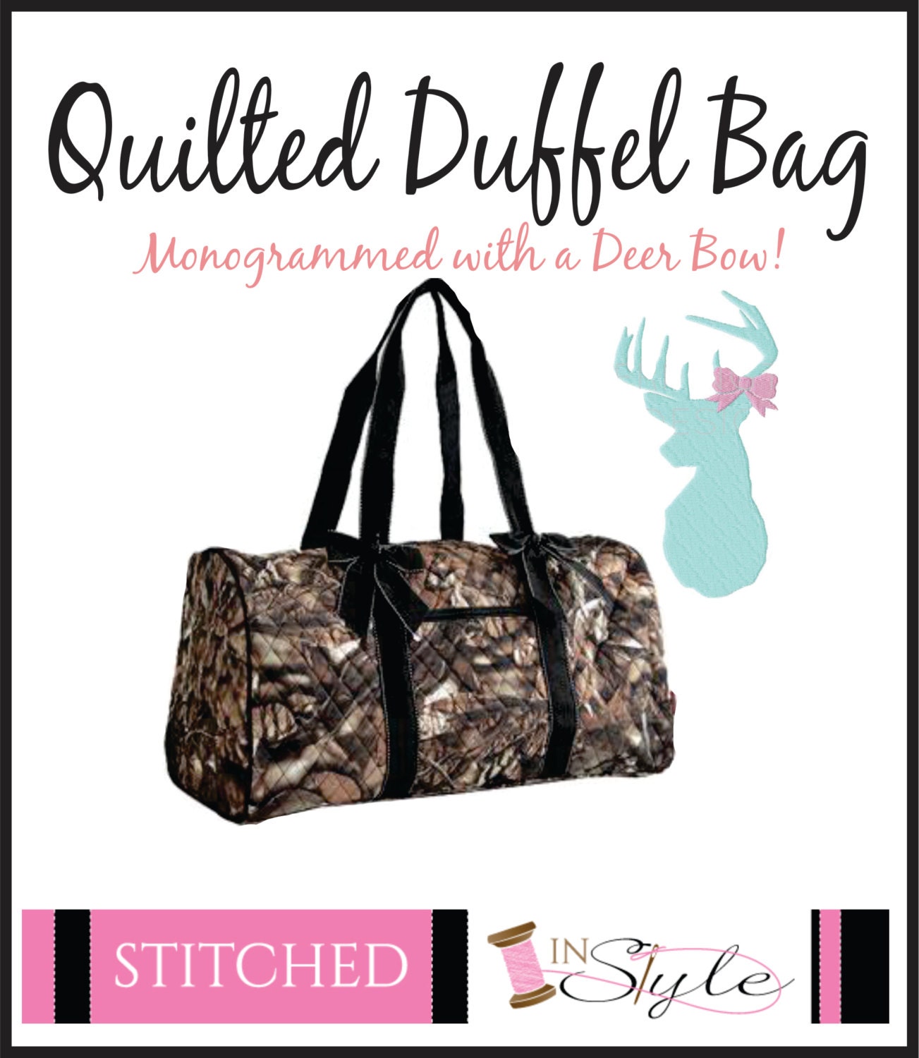 Camo Duffle Bag Hunting Bag Monogrammed