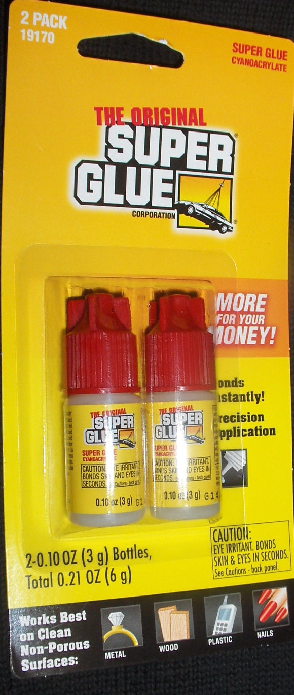 ORIGINAL SUPER GLUE cyanoacrylate Instantly Bonds Metal