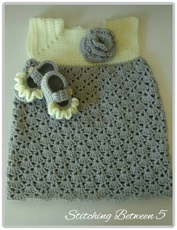 Items similar to REDUCED PRICECrochet baby dress (Girls sweater dress