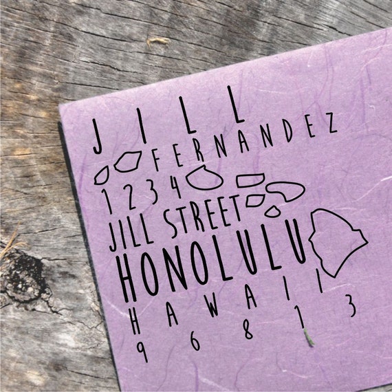 Hawaii Address Stamp Custom Hawaii Address Stamp by 904Custom