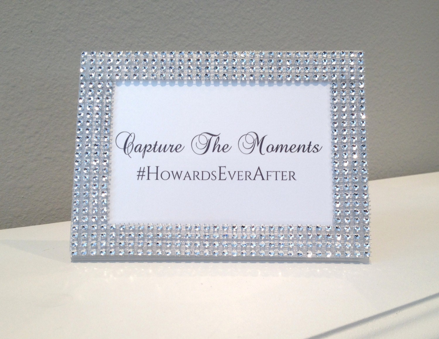 Bling Collection Rhinestone Wedding 5x7 Frame with Capture