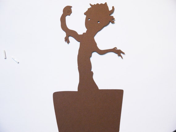 Download Items similar to Baby Groot Silhouette Paper Ephemera Cut ...