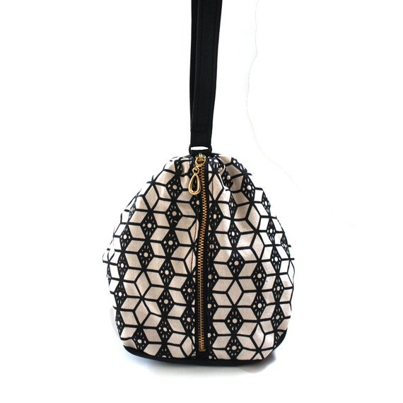 Clutch purse Black and white Evening clutch Clutch bag by ParsleyB