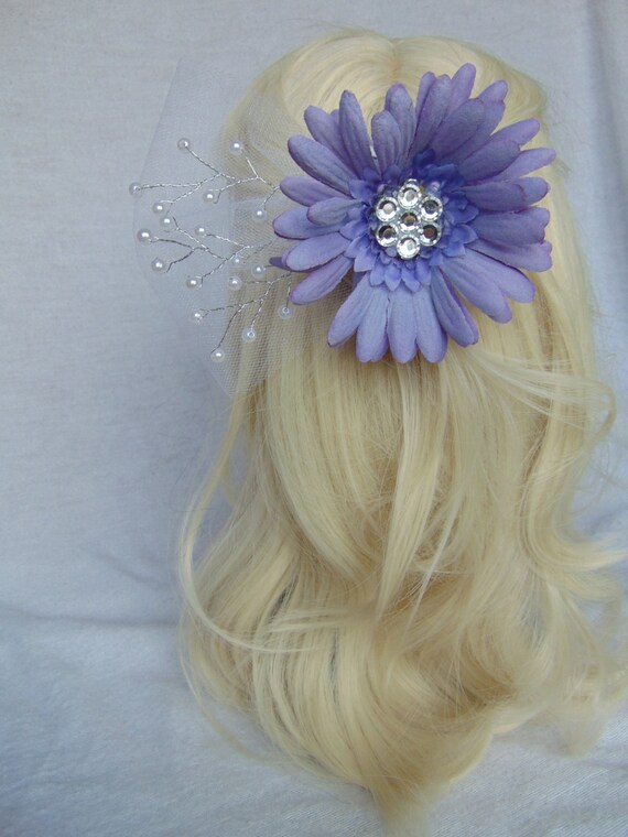 Bridal Hair Piece Daisy Hair Clip Flower by AKMFloralsAndCrafts