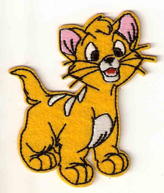 Oliver kitten in Oliver & Company orange cat Embroidered Iron
