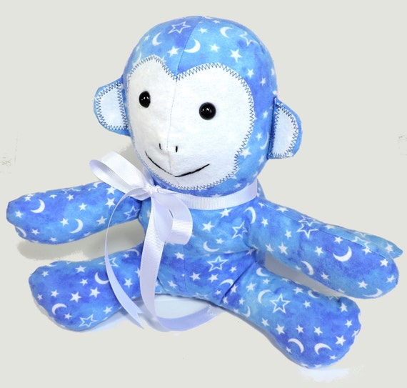 blue stuffed monkey