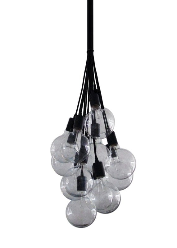 14 Staggered Pendant Cluster Custom Any Colors by HangoutLighting