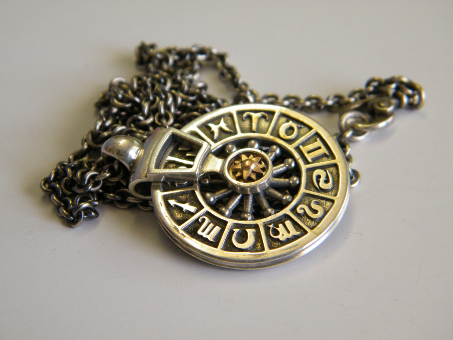 Zodiac Sign Necklace / Zodiac Necklace / Silver Pendant