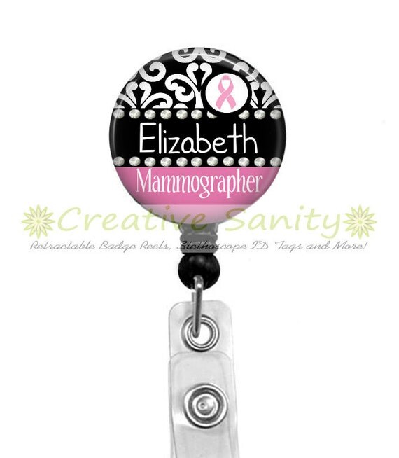 Personalized Mammographer Retractable ID Badge by CreativeSanity