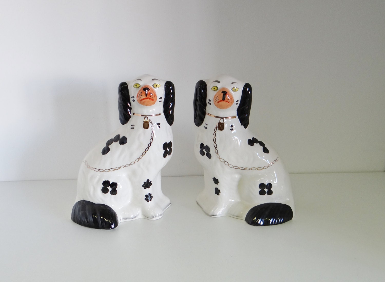 Vintage Figurines Pair of Staffordshire Dogs by Arthur Wood