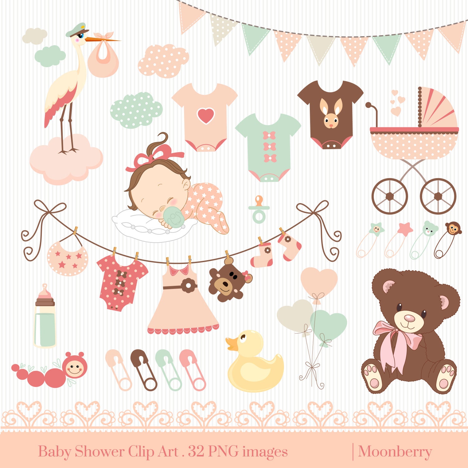 baby shower decorations clipart - photo #19