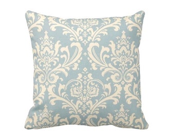7 Sizes Available: Blue Throw Pillow Cover Blue Pillow Cover Damask Pillow Cover Blue Damask Pillow Light Blue Pillow Blue Cushion Cover