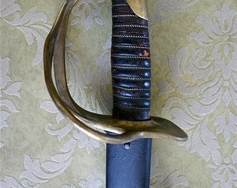 RARE 1860 Civil War Cavalry Sword With Scabbard By J. E. Bleckmann