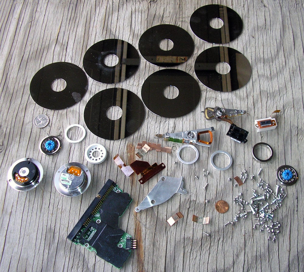 Scrap Computer Parts Metal Collage Industrial by HighDesertRust