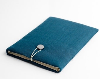 Mac Air 13 case, Macbook Pro 13 sleeve, dark teal, available with a pocket