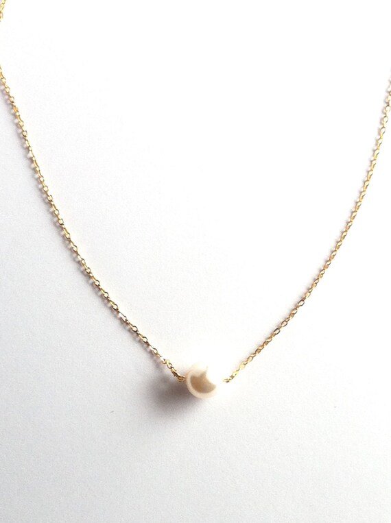 items similar to delicate pearl necklace small pearl items similar to delicate pearl necklace small pearl