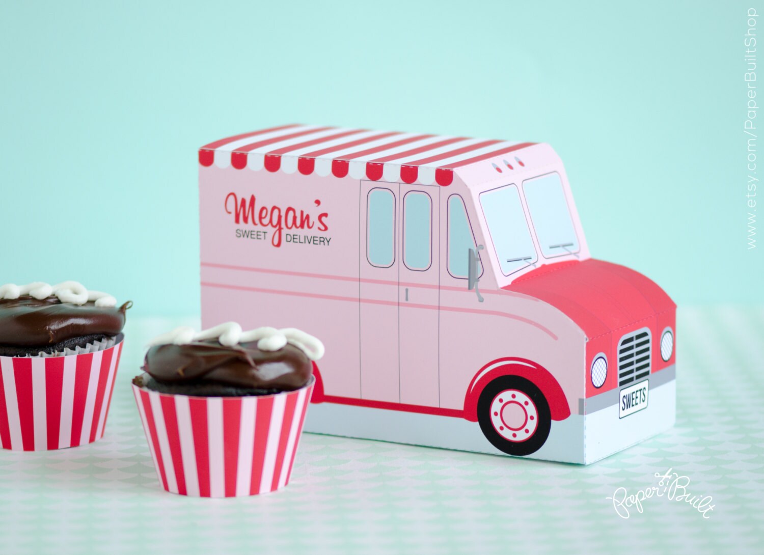 Bakery Cupcake Box Sweet Shoppe Party Food Truck Gift Card