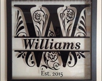 Personalized Floating Frame Split Letter Wedding Gift