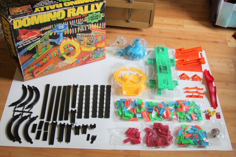 Domino Rally Adventure Set 1993 In Box and Packaging Kids Toys