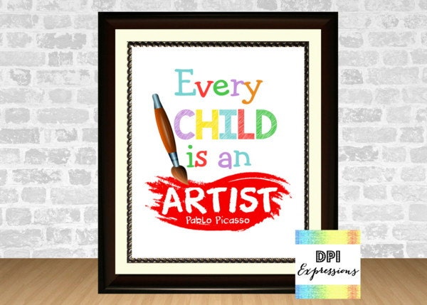 Every Child Is An Artist Printable Art Kids Wall Decor Art