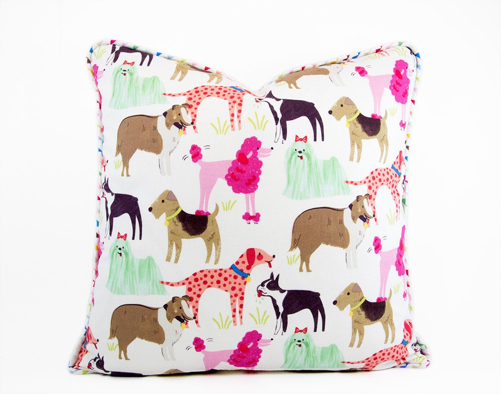 Dog Pillow Cover Kids Cushions Dog Decor Dog Lover Gift