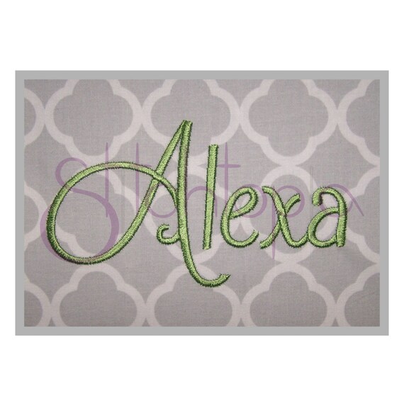 Alexa Embroidery Font Set 1 2 3 11