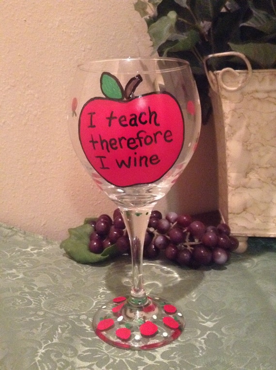 Teacher gifts Teacher wine glasses Funny teacher gift Teacher