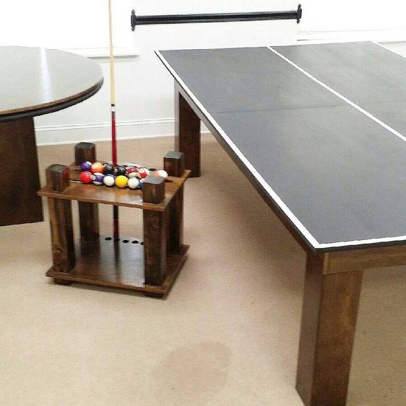 Conversion Pool table with Ping pong top/ Poker Table/ Cue