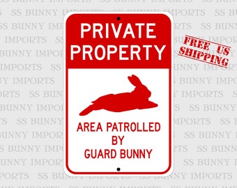 Slow Bunnies at Play pet rabbit novelty sign by SSBunnyImports