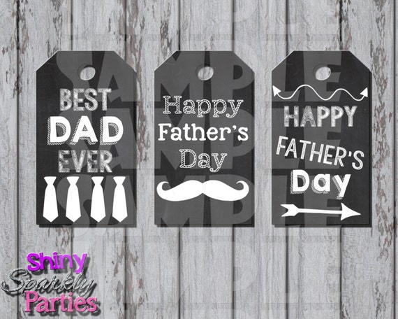 Download Printable FATHER'S DAY Chalkboard Gift TAGS Father's
