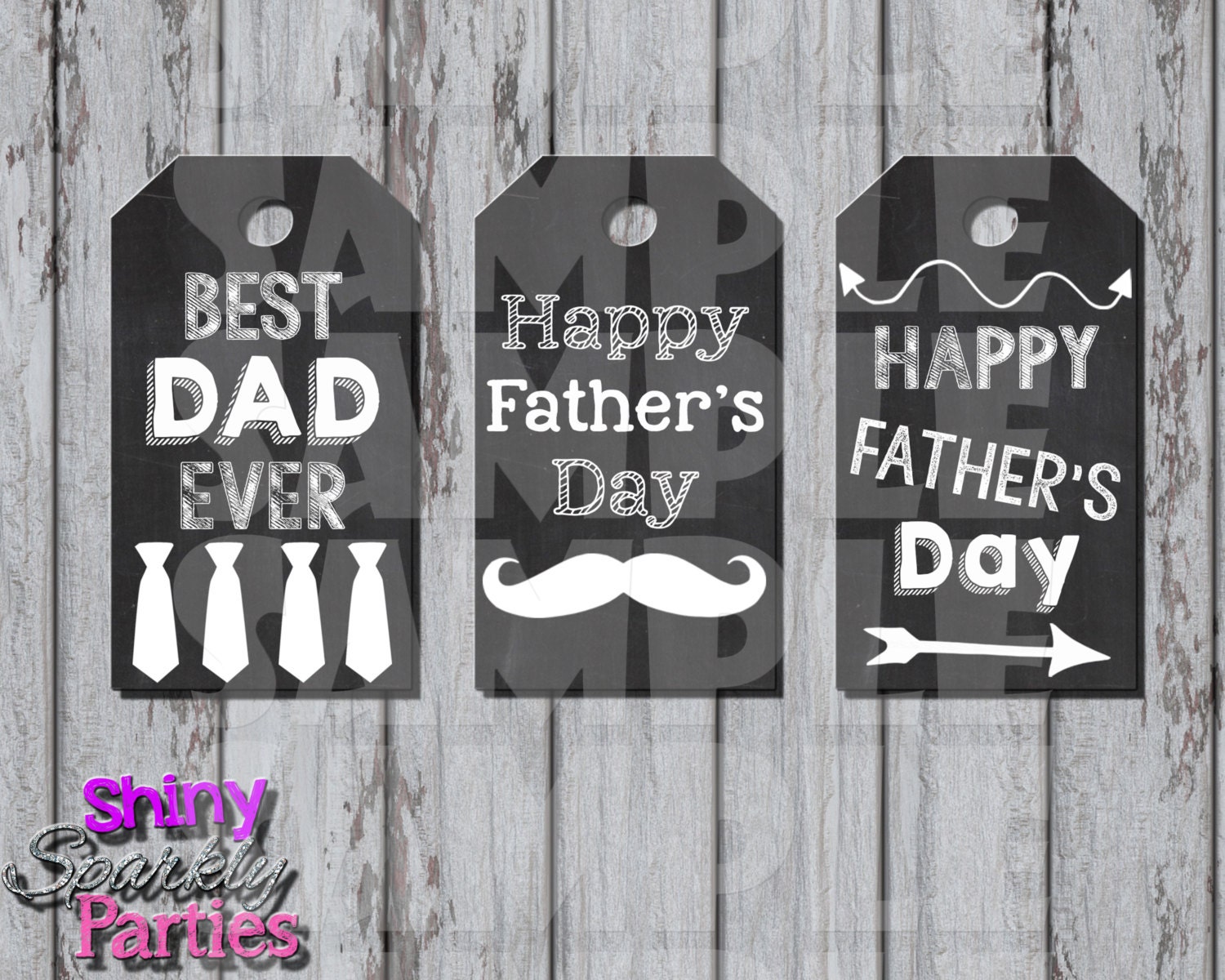 Download Printable FATHER'S DAY Chalkboard Gift TAGS Father's