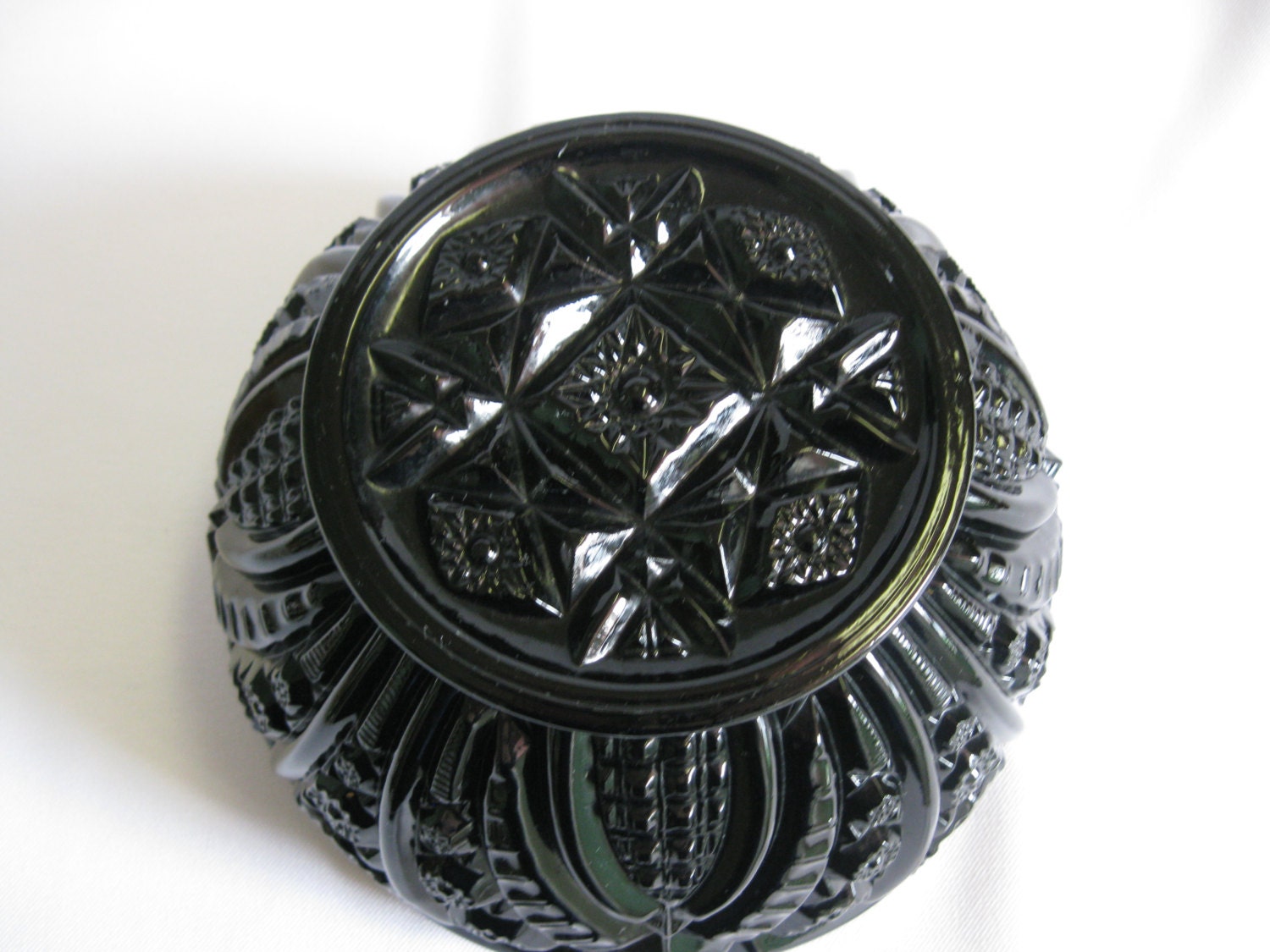 Indiana Glass Tiara Exclusives Monarch Black 8 1/4 Serving