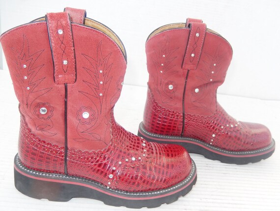 ariat red booties