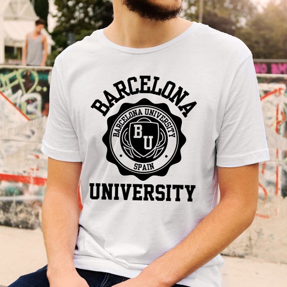 Barcelona University Logo T Shirt All Colours and Sizes