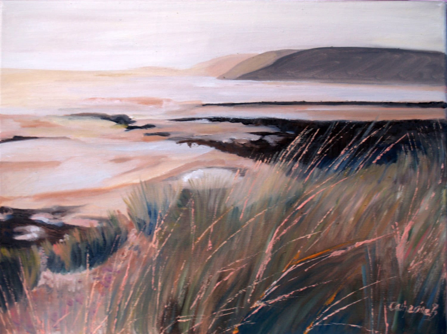 Seascape oil painting original artwork of the by CatherineBhogal