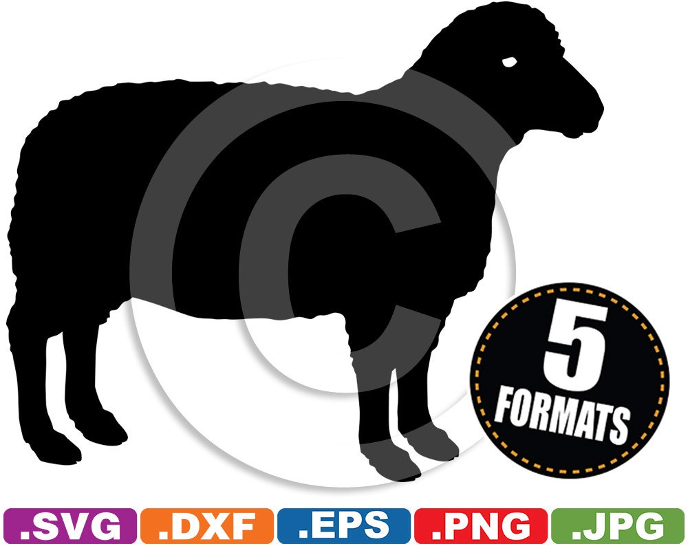 Download Sheep Silhouette Clip Art Image svg & dxf cutting files for