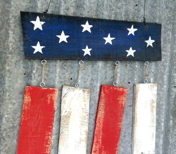 American Flag Door Hanger Flag Wreath USA Flag by PaePaesPlace