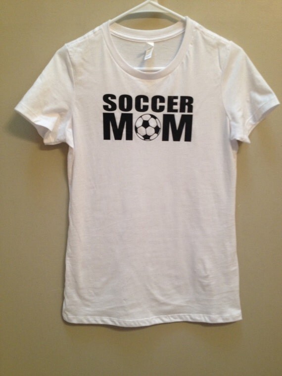 Soccer Mom fitted tshirt with black vinyl by CraftKrazyMommy