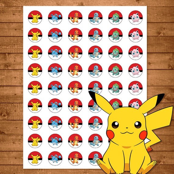 pokemon stickers red white pokemon one inch stickers