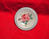 4" PARAGON by Appointment China Rose Mini-plate trimmed two Gold borders.  1960 or Earlier