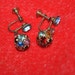 EARRINGS  Beautiful VINTAGE Multi-colored, Multi-facetted, Screw-on