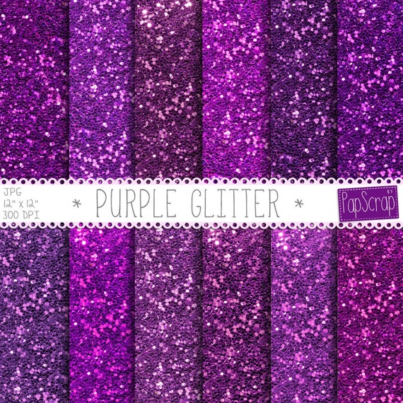 Download Glitter digital paper: Purple Glitter Sparkling