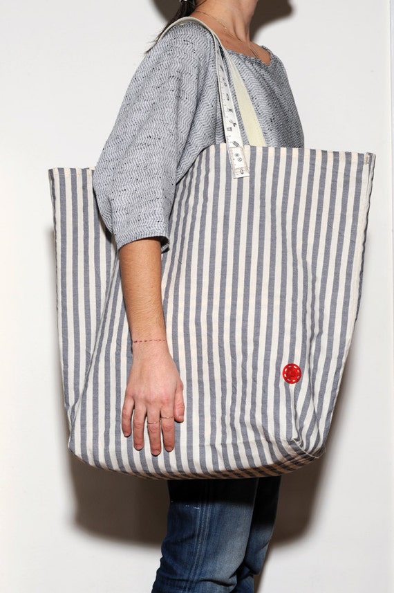 ... Extra Large Canvas Bag | White Measure Strap | Womens Bag | Mens Bag