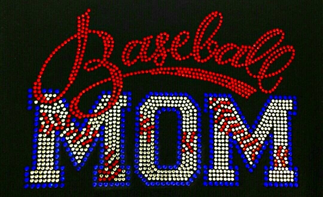 Baseball Mom Bling Diva Rhinestone Baseball
