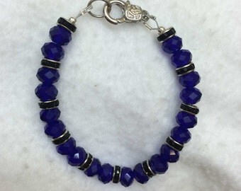 Thin Blue Line Bracelet, Law Enforcement Jewelry...