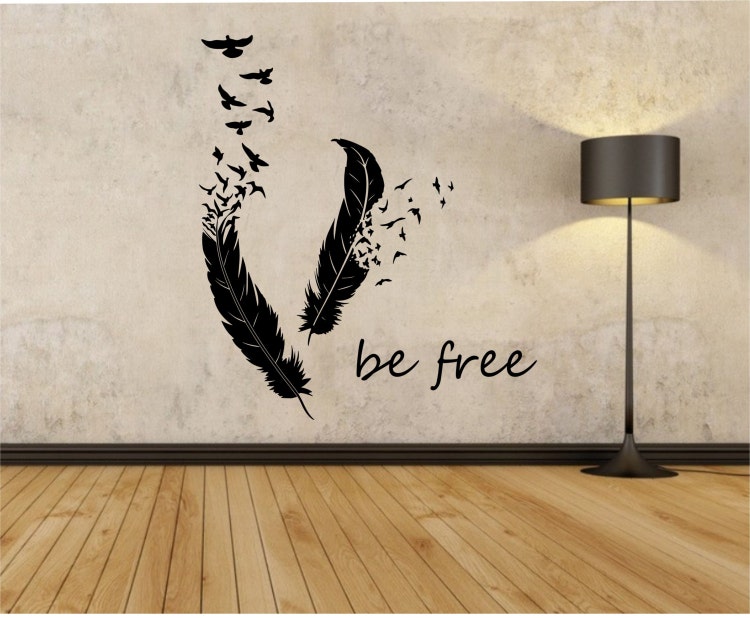 Feathers Turning Into Birds Vinyl Wall Decal by StateOfTheWall