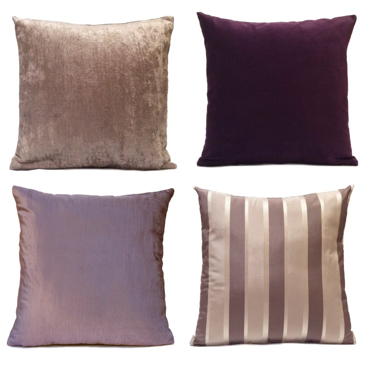 Dark Purple Plum Pillow Throw Pillow Cover Decorative by SHPillows