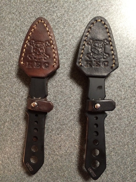 Pack Strap Knife & Leather Sheath by KECLeather on Etsy